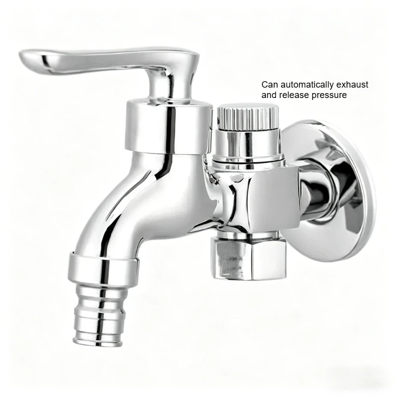 

Настенный смеситель для стиральной машины с хромированным покрытием, латунный корпус, G1/2 G3/4, с вакуумным клапаном, устойчивый к гидроударам