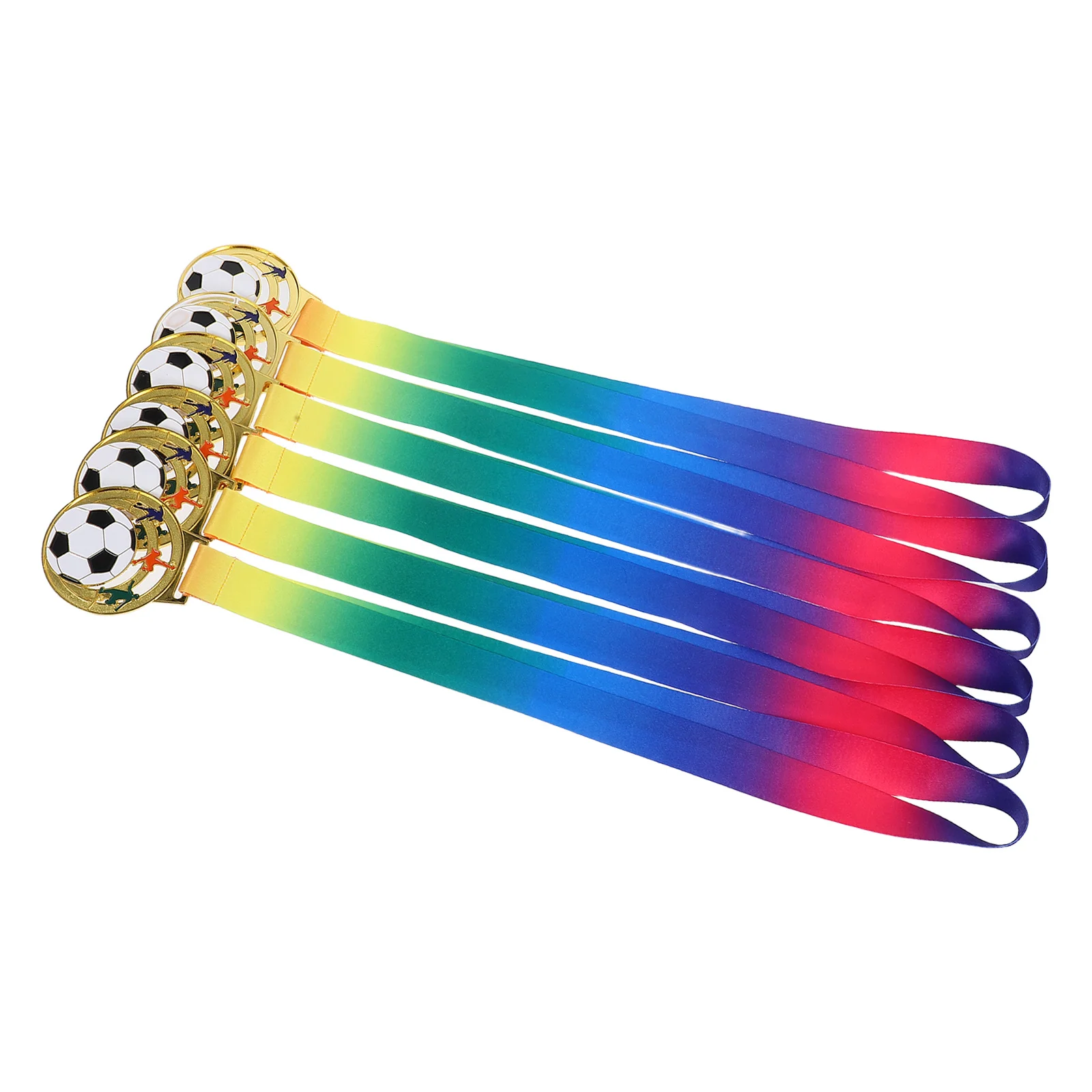 

6Pcs Metal Football Medals Zinc Alloy Lightweight Award Medals for Sports Games Kickball Tournament Football Awards