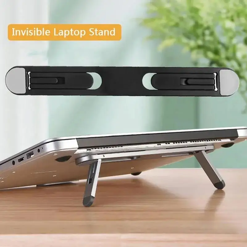 Universal Laptop Riser Stand for Macbook Pro Air Lenovo Samsung Notebook Cooling Pad Invisible Laptop Holding Bracket Lift Stand