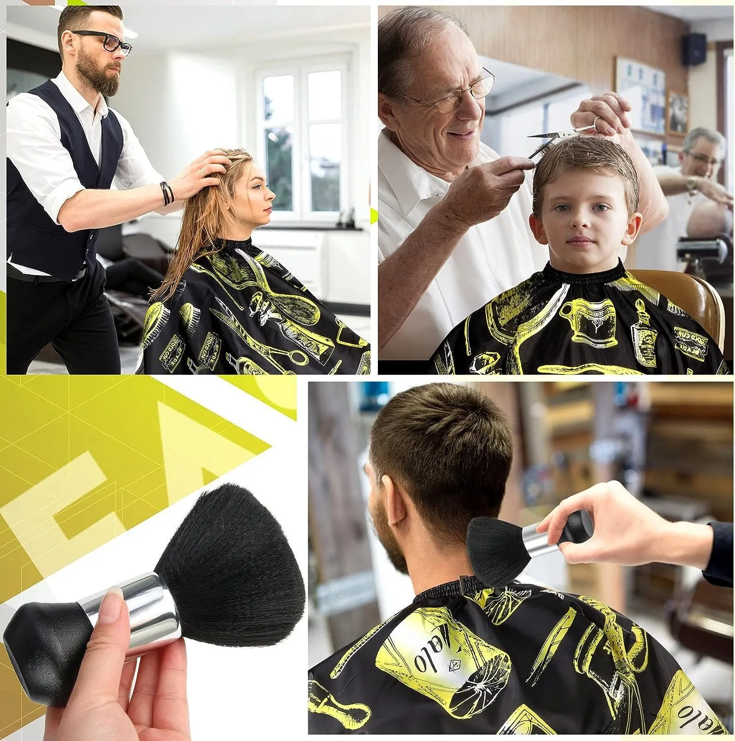 Hairdressing Cloth Pattern Cutting Hair Waterproof Cloth Salon Barber Cape Professional Hair Stylist Retro Aprons Haircut Cape view 5