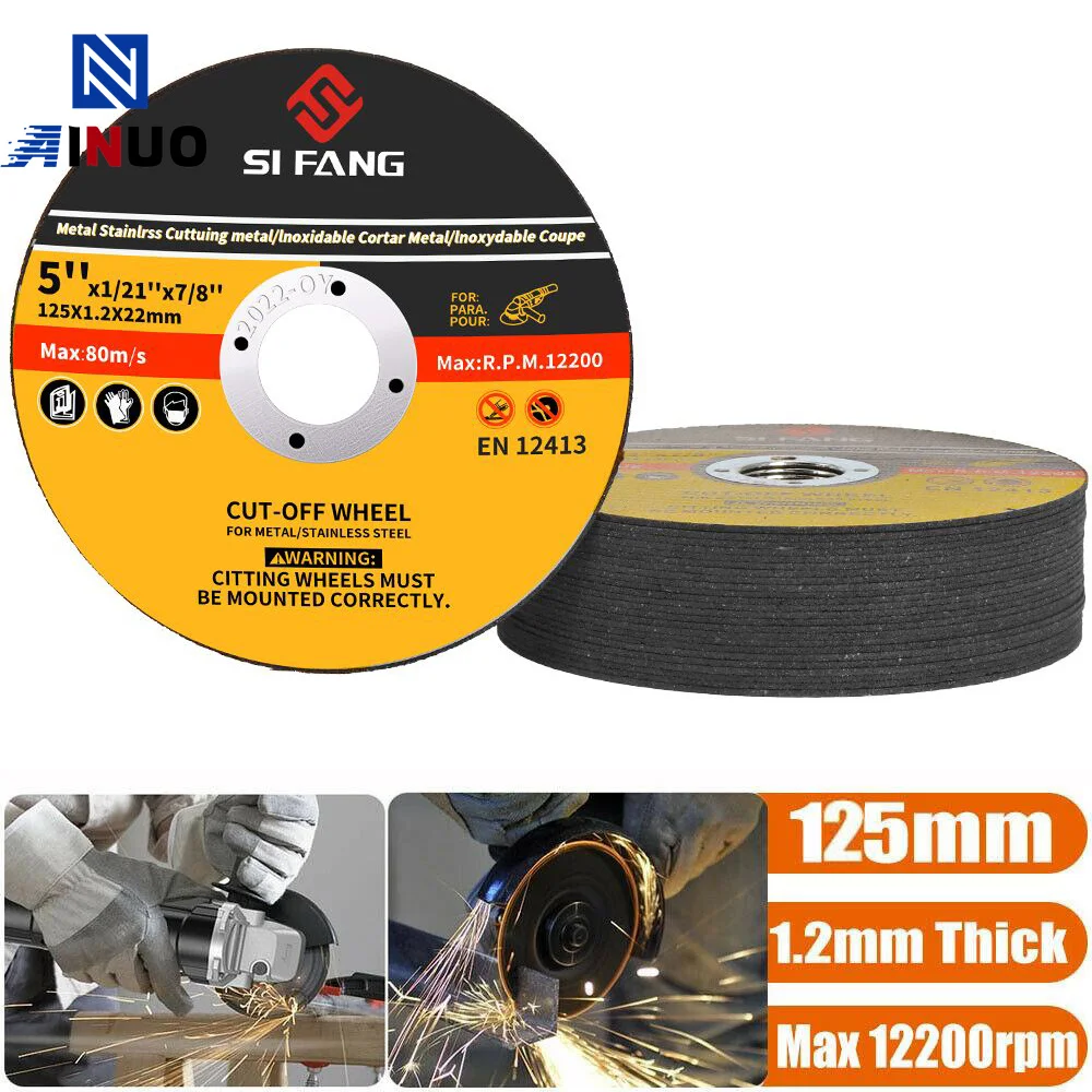 Sifang 125mm disco de corte de metal de aço inoxidável cortar disco de moagem de roda para moedor de ângulo lâmina de serra circular 5-30 pces