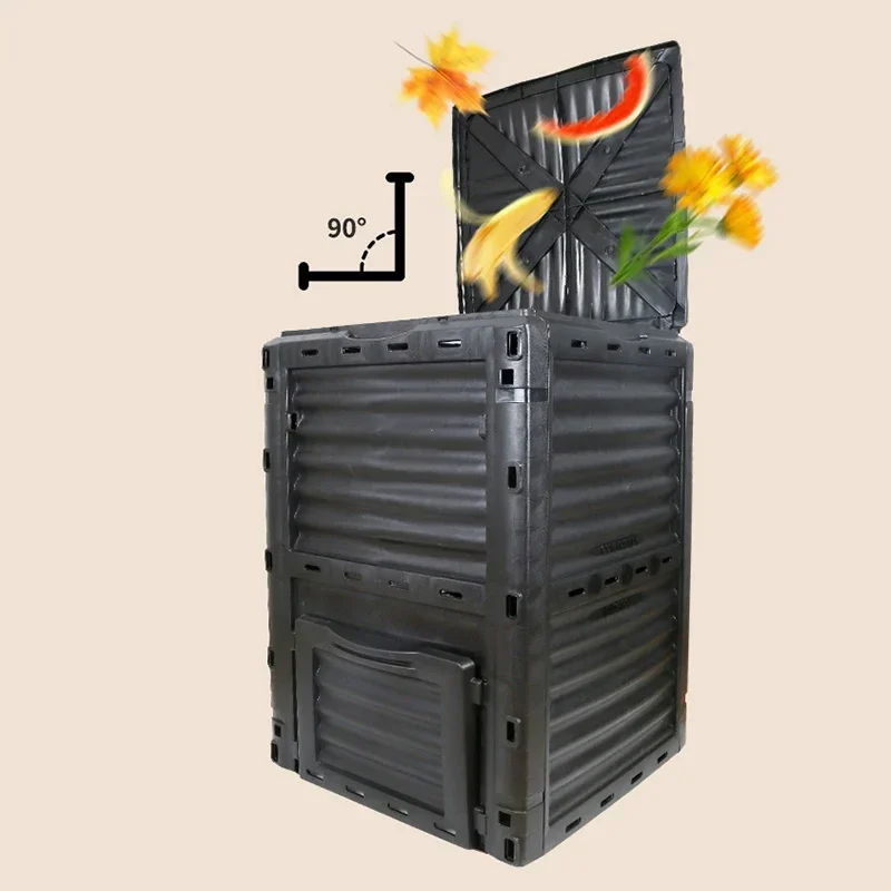 300L 436 Composting Bin Prevent Corrosion UV Resistant Garden Composter Container For Waste Leaf