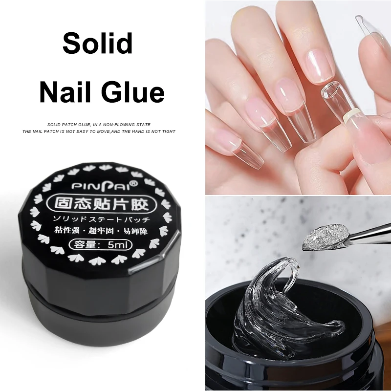 PinPai Fast Drying Solid Fake Nails Glue Artificial False Nail Tips Gel Glue Adhesive For Decoration Accessories Nail Drill Gel