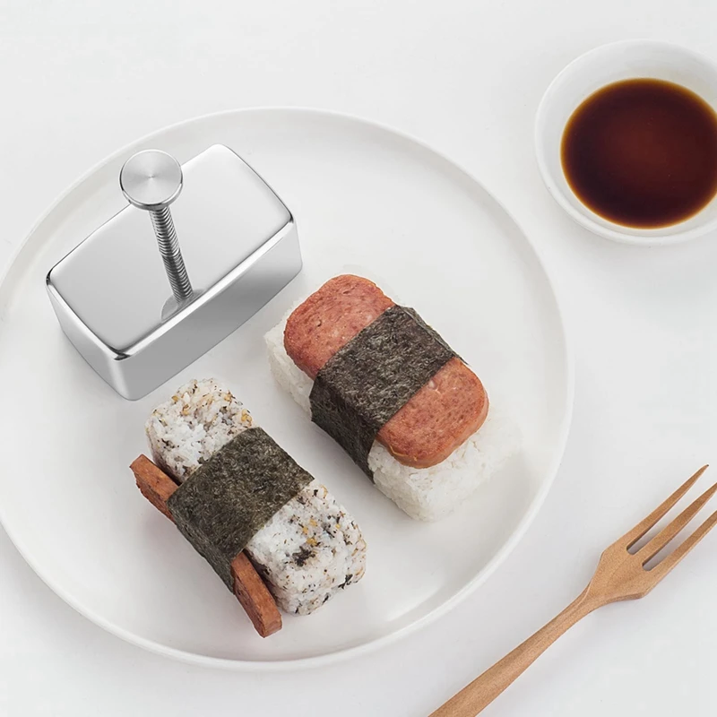 3Pack Onigiri Mold Stainless Steel, Musubi Mold Rice Mold Kit, Maker Press, Classic Triangle Rice Ball Maker Sushi Mold Durable