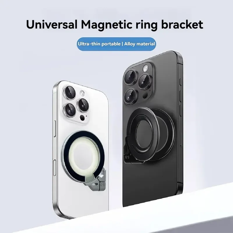 for MagSafe Double Sided Magnetic Ring Phone Holder Universal Rotation Ultra Thin Folding Camera Stand