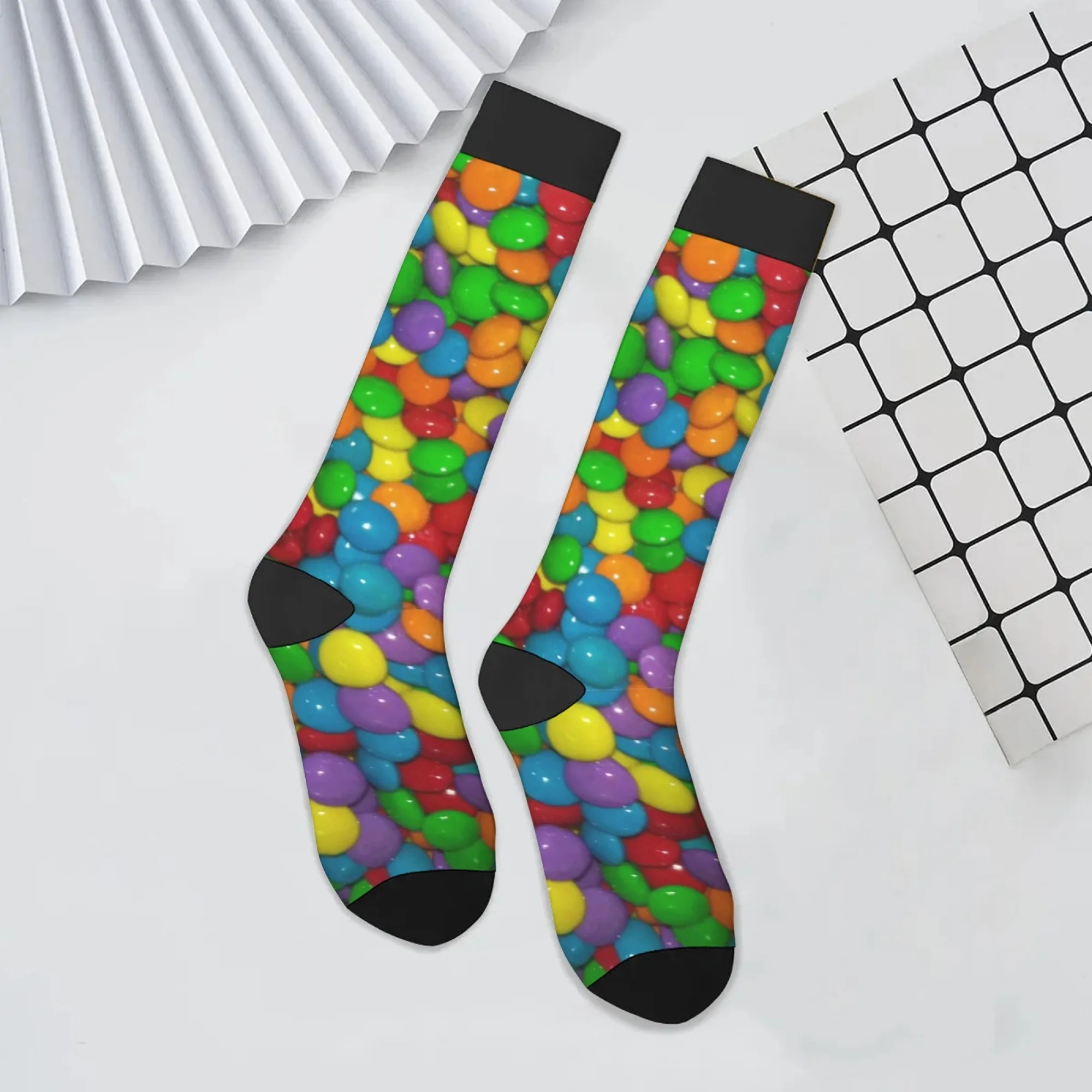 다채로운 사탕 양말 하라주쿠 스타일 미친 파티 거리 힙합 유행 스타킹 탄력있는 편안한 따뜻한 남여 공용 선물