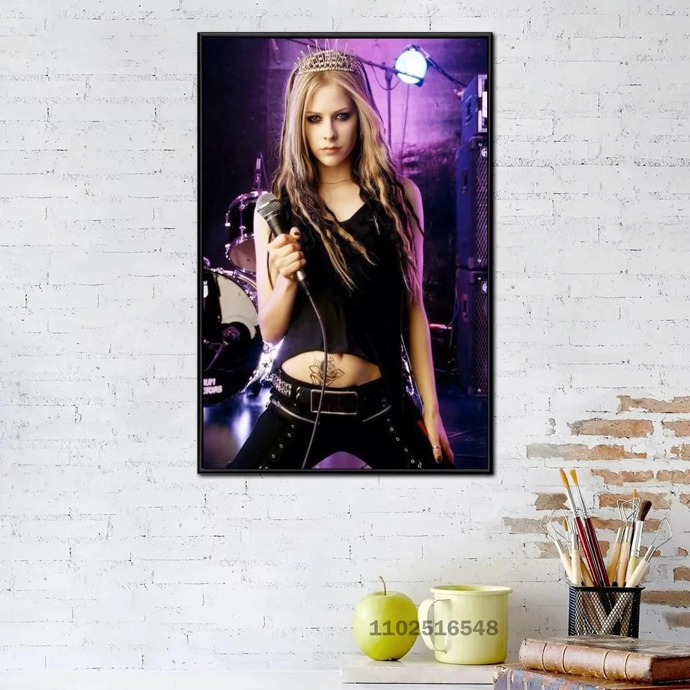 Singer Avril Ramona Lavigne Poster No Framed Poster Kraft Club Bar Paper Vintage Poster Wall Art Painting Bedroom Study Stickers