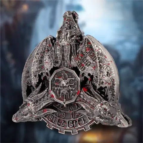 Dnd dice new double-sided different seven in one metal dragon head gear compass fingertip gyro Cthulhu running group dice