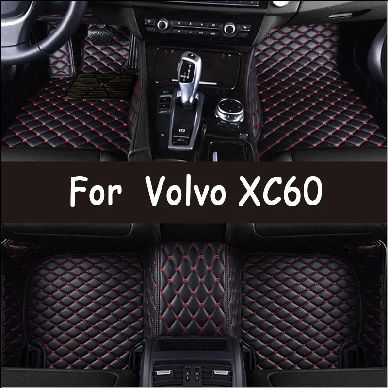 

Custom Automotive Car Floor Mats For Volvo XC60 2018 2019 2020 2021 2022 Auto Luxury Leather Men Women Car Mats Full Coverage
