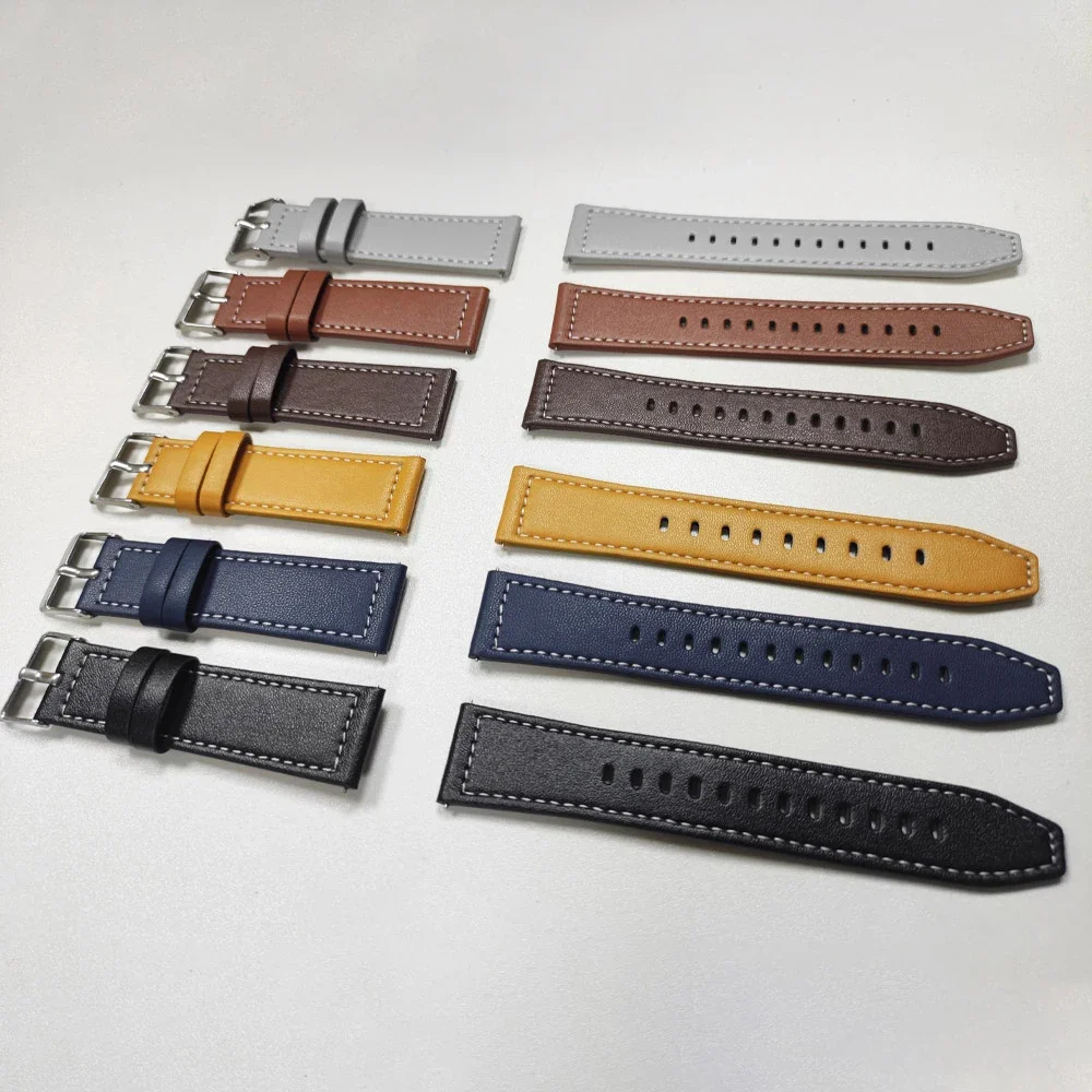 Leather Soft Watchband For Huami AMAZFIT GTR 4 3 mini/GTS 4 3 2e/Active 2 Belt Strap BIP 5 U S Lite CHEETAH Pace 20mm 22mm Bands