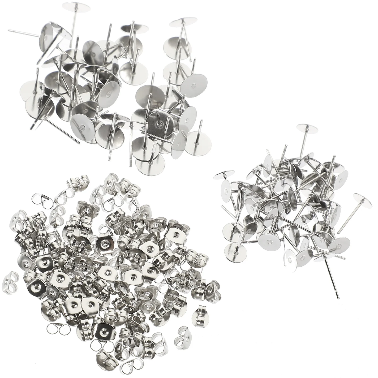 

2 Bags Earring Making Materials DIY Kit Charms Backs Stainless Steel Lightweight Durable Easy Operate Rhinestones Crystal Glue