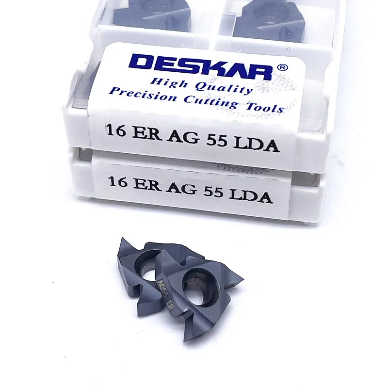 16er ag55 ag60 lda ldc 16ir ag55 ag60 lda ldc carboneto cnc torno lâmina de corte pvd + cvd revestido inserção rosqueada de alta qualidade