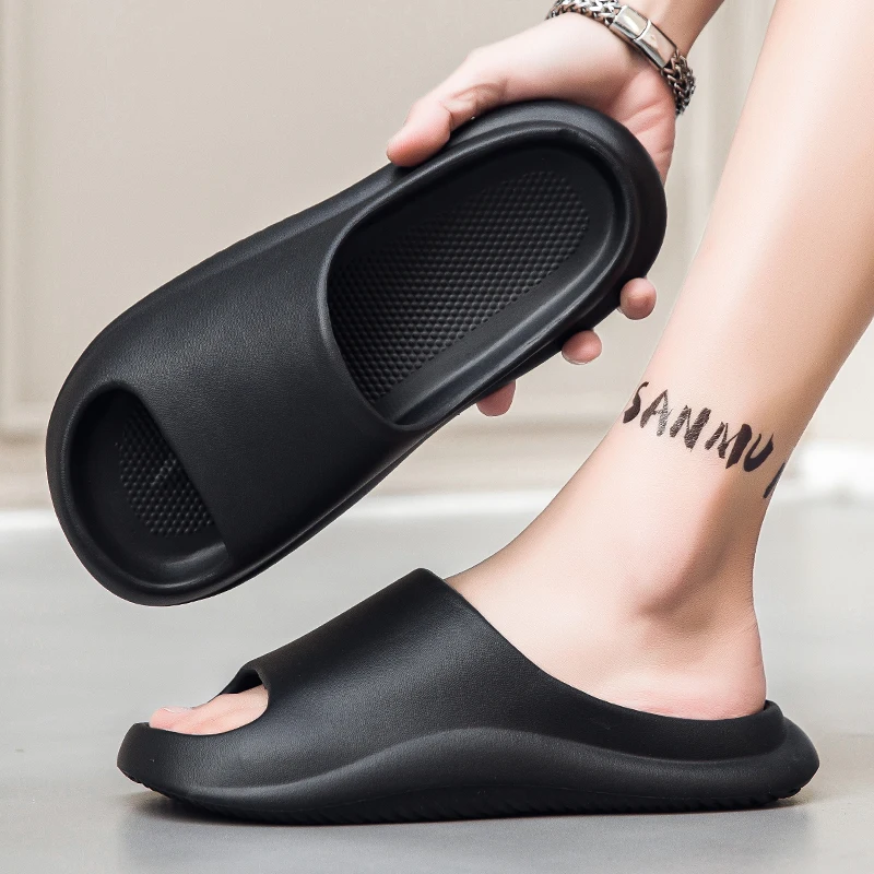 

Мужские тапочки, модные повседневные домашние сандалии, нескользящая износостойкая обувь с мягкой подошвой, обувь в парном стиле, уличная пляжная обувь на толстой подошве