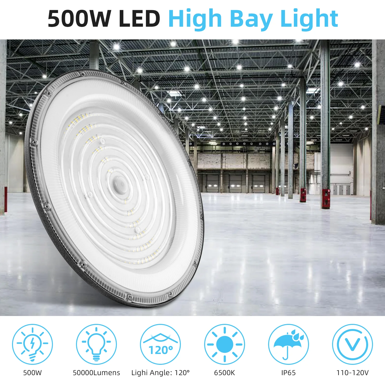 

Светодиодный светильник в форме НЛО, 6500 К, 200 Вт/300 Вт/500 Вт, промышленная лампа, яркость, водонепроницаемая люстра для мастерской, потолочный светильник для горнодобывающей промышленности