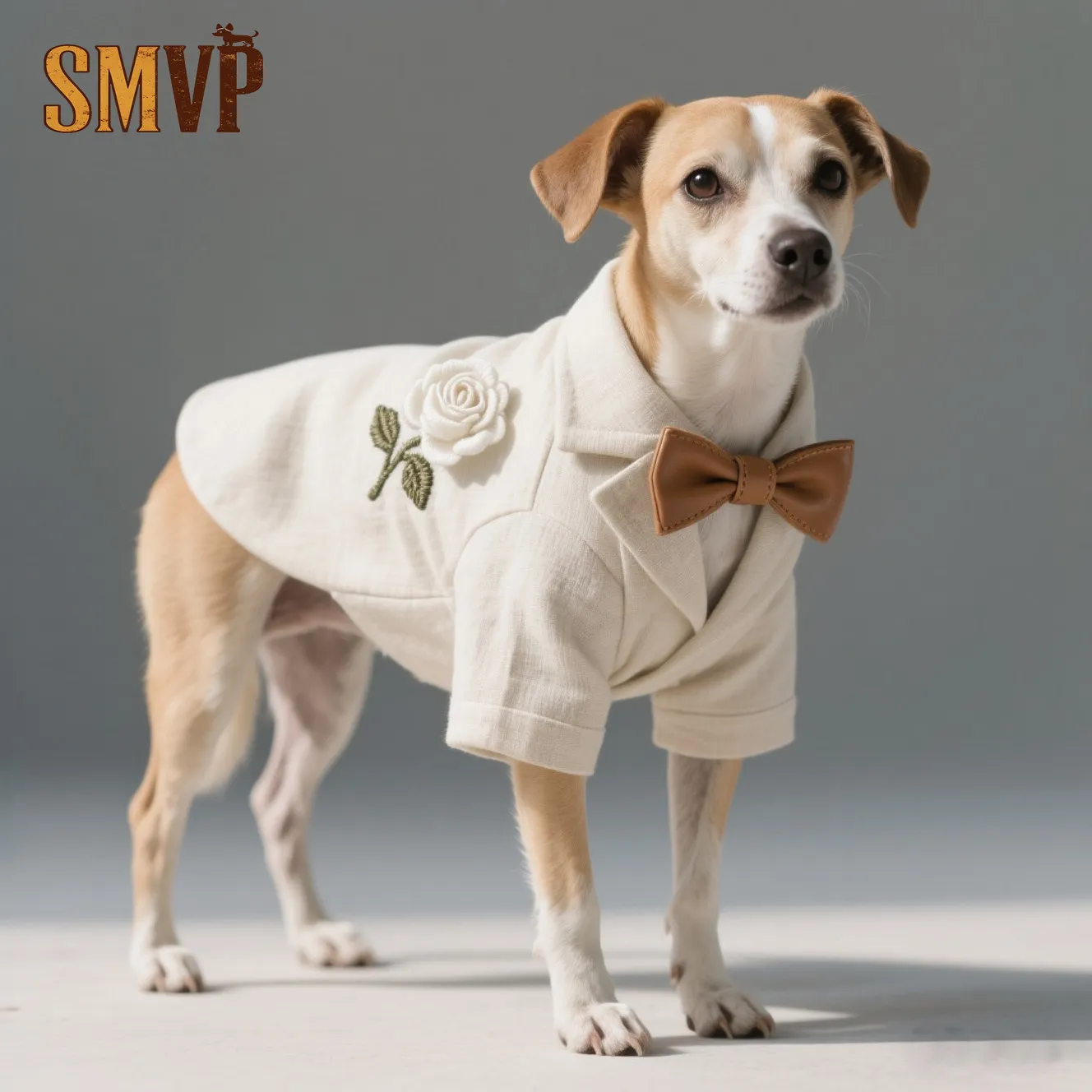 

Spring Summer Light and Breathable Soft and Linen Fabric Casual Handsome Suit Without Bow Tie Small Medium and Large Dog Clothes