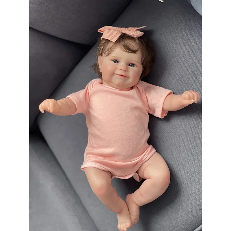 50cm Reborn Maddie Full Body Vinly with Rooted Hair Touch Soft Siliconen Baby Doll Ifelike 3D Skin Toys for Girls Reborn Dolls