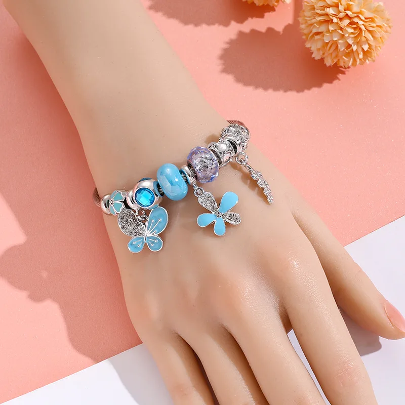 Honeybee Butterfly Bracelets Women Stainless Steel Bracelet Set Fashion Jewelry Accessories