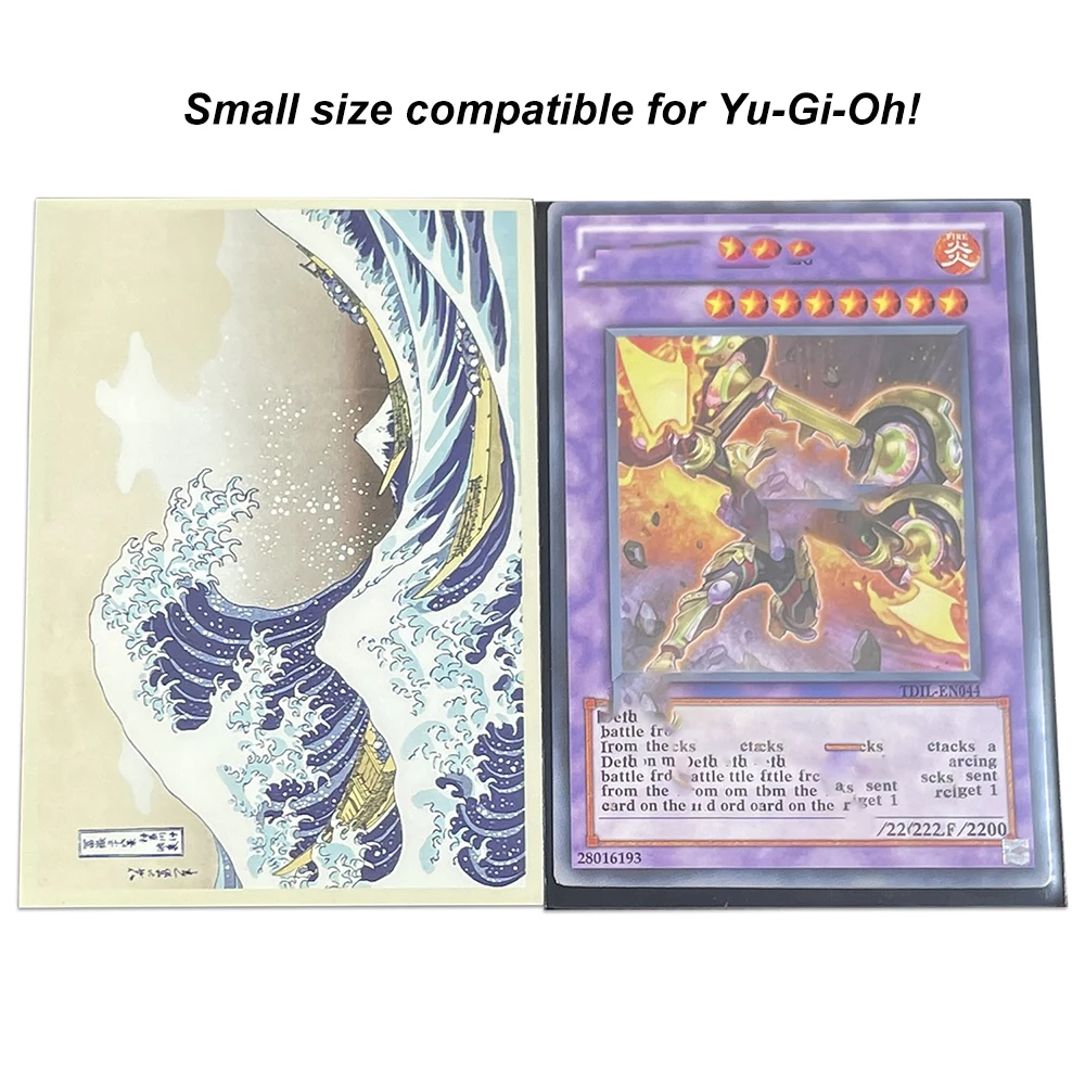 60PCS TCG The Great Wave Kartenhüllen Japanischer Stil Kartenschutz TCG Shield Graphics Top Loader Farbhüllen YGO PKM/MGT