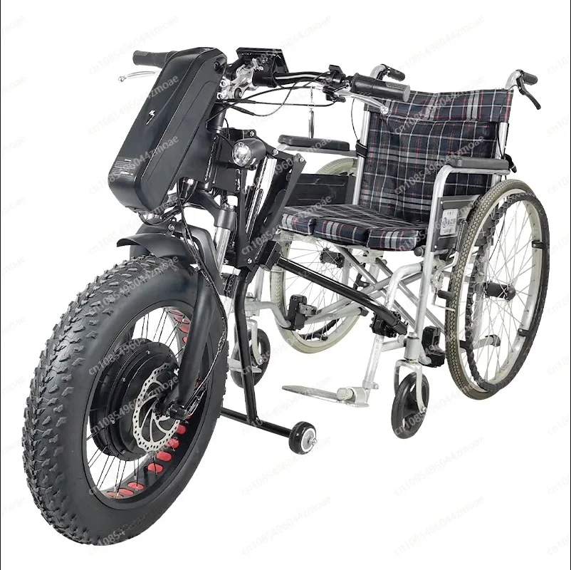 Electric Wheelchair Tractor Head, Lithium Battery Powered Front‑mount Motor Drive Attachment for Manual Wheelchair