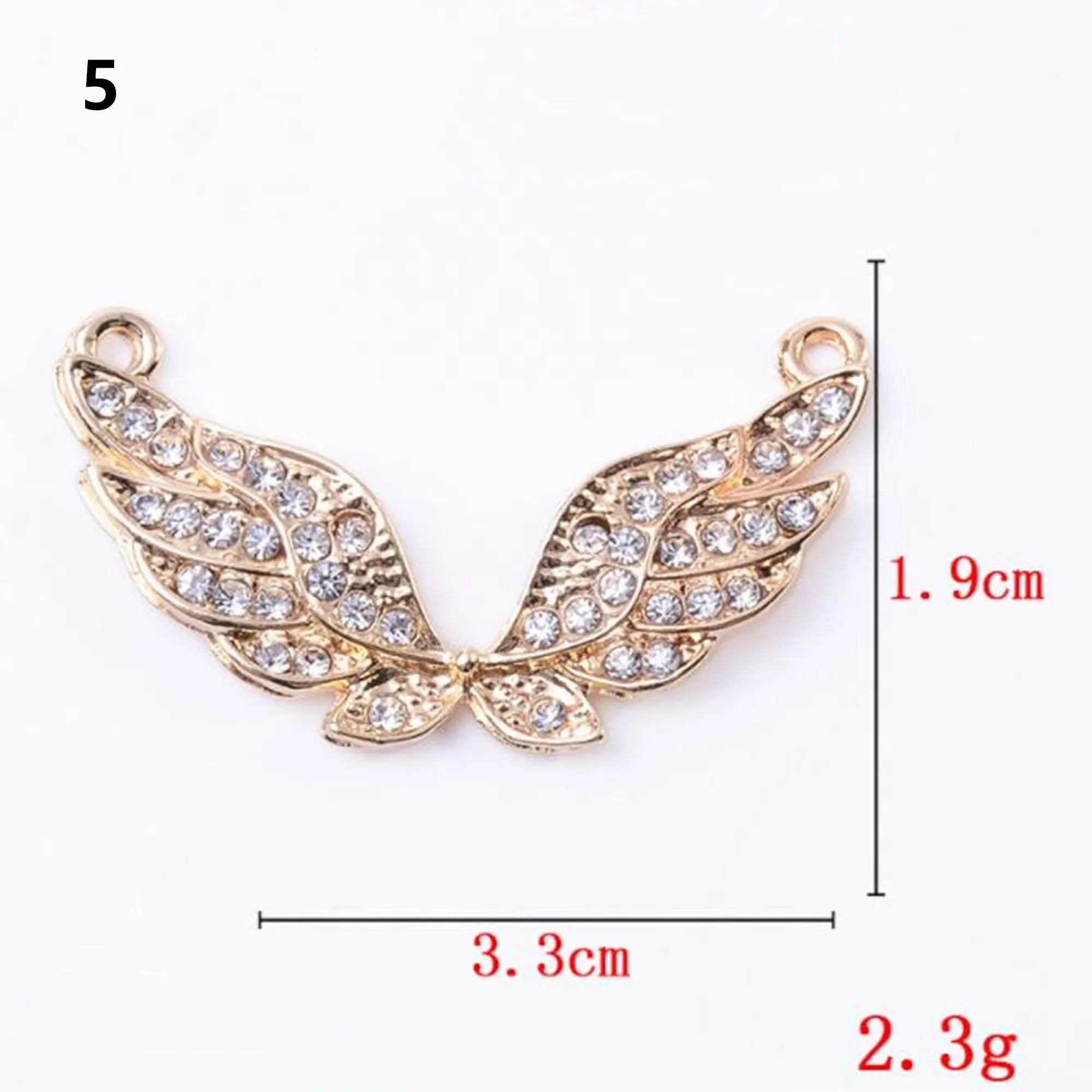 5pcs/lot diamond-studded pearl love alloy pendant earrings ear hooks earrings necklace DIY jewelry accessories