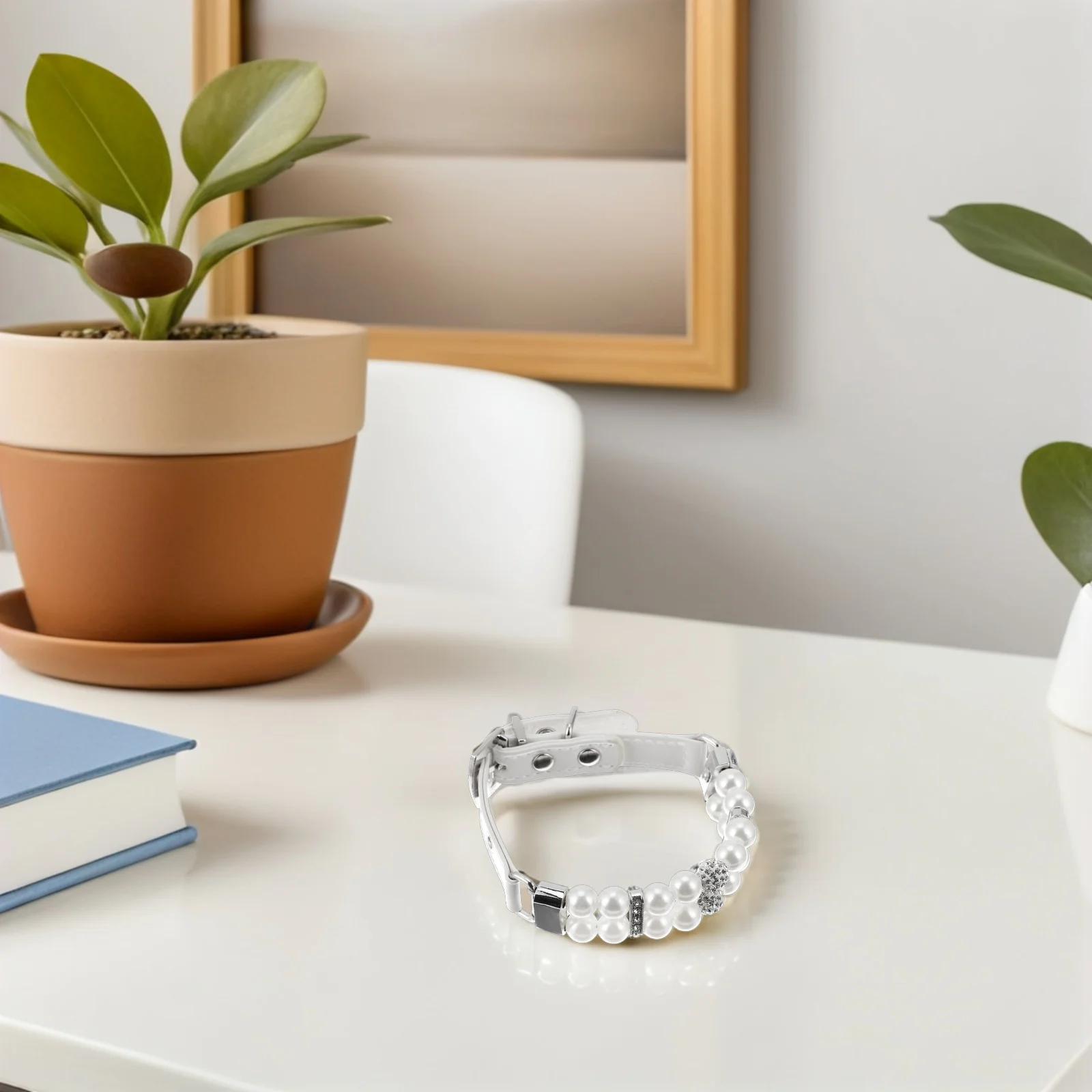 

Cute Dog Pearl Necklace for Small Breeds - Adjustable Girly Beaded Collar - Premium Pet Jewelry for Female Dogs Wedding Birthday