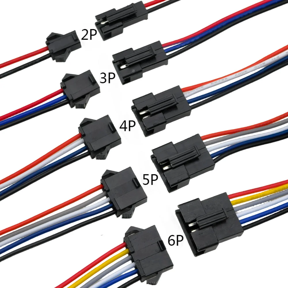 5 Paar 2/3/4/5/6 Pin SM JST Stecker und Buchse Kabelanschluss für 5050 3528 LED-Lichtleiste 10/15/20 cm