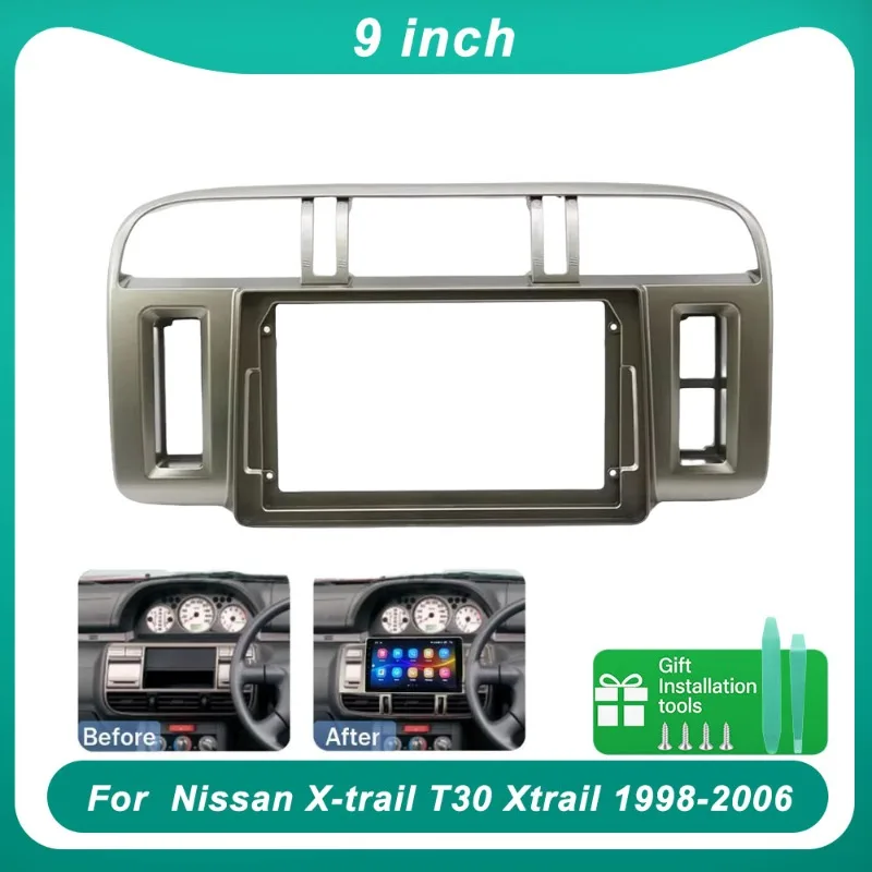 

AUTODAILY 9 Inch Car Frame Fascia Adapter For Nissan X-trail T30 Xtrail 1998-2006 Android Radio Dash Fitting Panel Kit