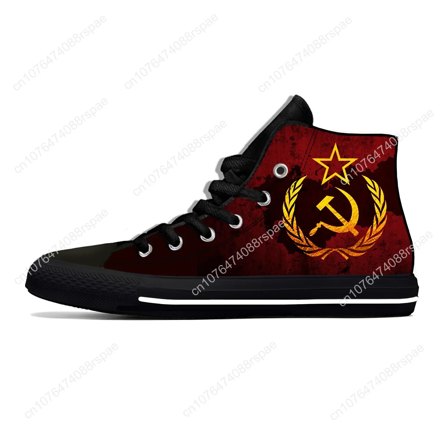 3D Print Breathable Sneakers para Homens e Mulheres, CCCP, Rússia, URSS, União Soviética, Casual Cloth Shoes, Lightweight Cloth Shoes, Legal, Engraçado