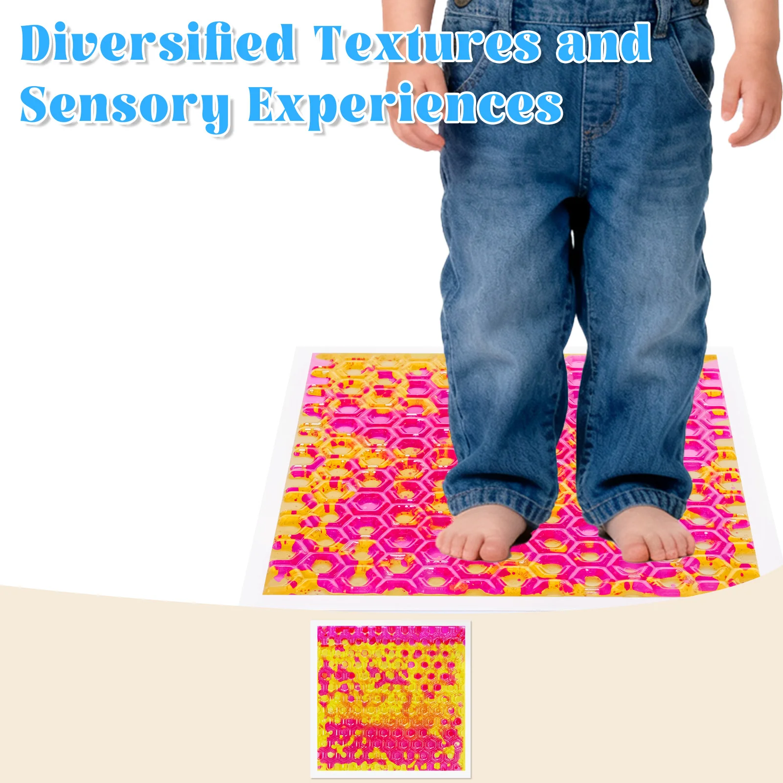 감각 놀이 매트 - 발 타일과 호환 가능 - 감각 놀이 경험을 위한 이상적인 조합