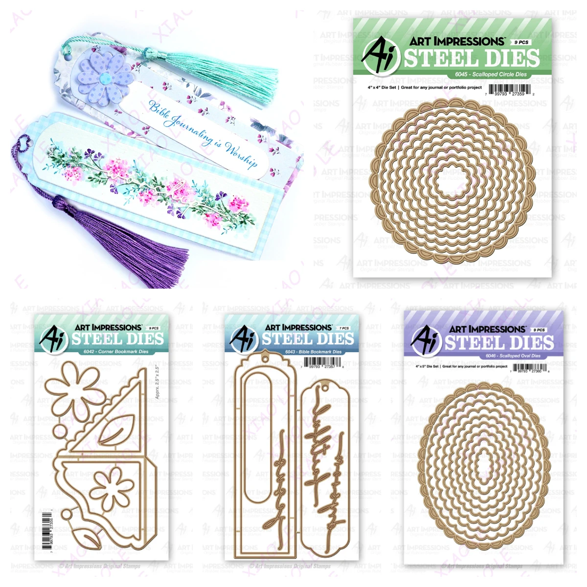 

Scalloped Oval Circle Dies Metal Cutting Dies and Clear Stamps Scrapbooking Craft Supplies DIY Make Photo Album Mould Embossing