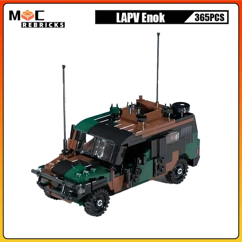 German Army Light Armoured Patrol Vehicle LAPV Enok Military Tank Building Blocks Assembly Model Kids Puzzle Bricks Toys Gifts