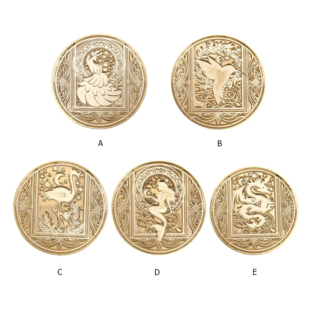 

Винтажный сургуч со звездой и животными, свадебный медный штамп, круглая сургучная печать, штамп