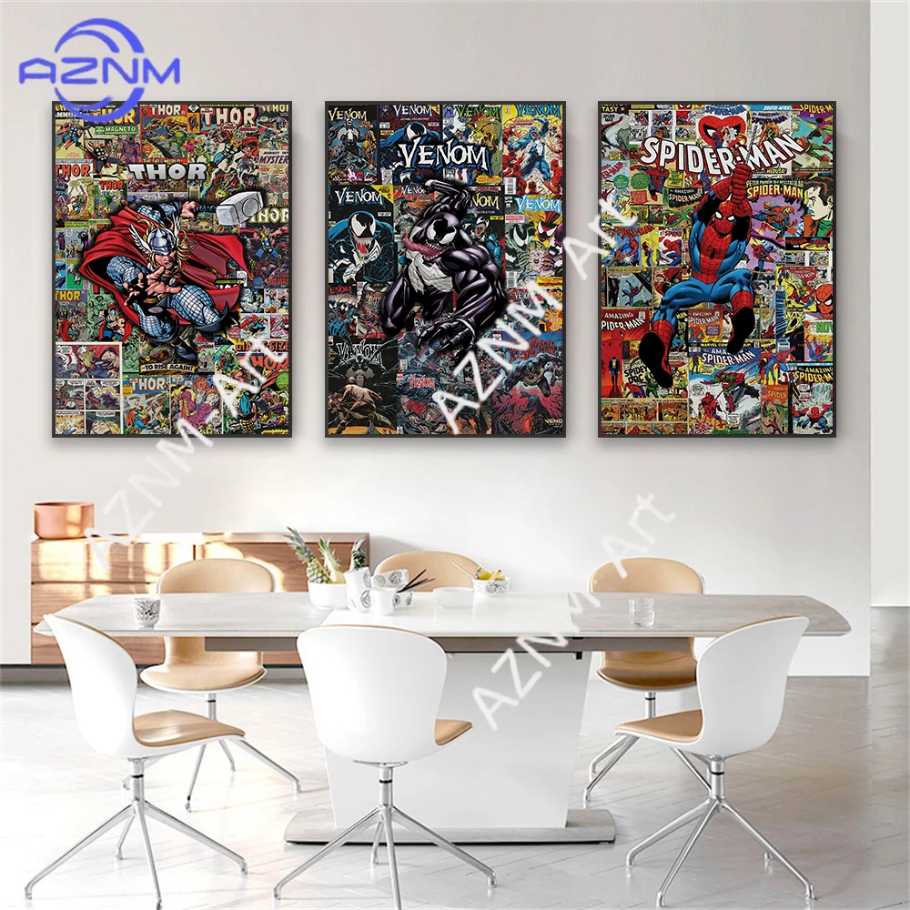 Deadpool Wolverine Poster Disney Movie Comic Art Prints Veno