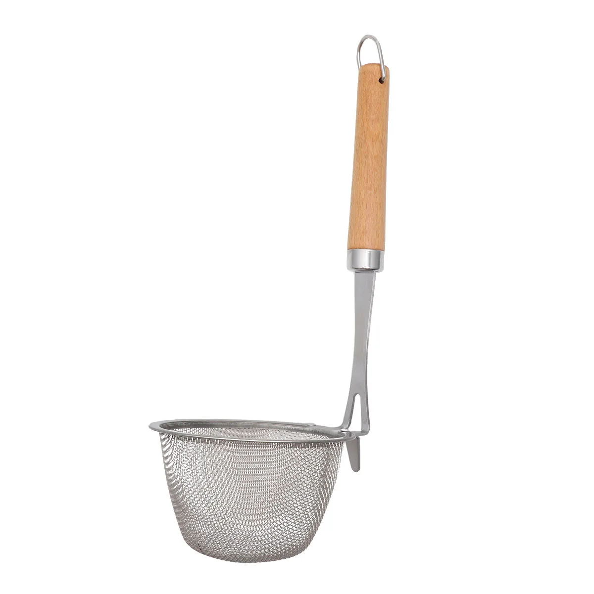 

Stainless Steel Mesh Sieves Noodle Colander Deep Basket Spaghetti Strainer Wooden Handle Kitchen Cooking Filtration Filter