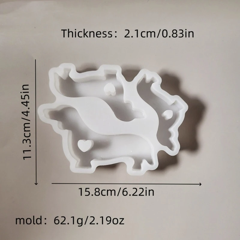 N7MD Stampi in Silicone per Candele Bassotto per Candele Sapone Stampi in Silicone per Gesso Cemento Stampi in Silicone per