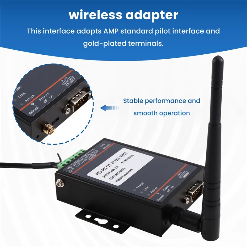 

Electronic Chart Wireless Adapter Wireless Adapter For Marine Rs485 Wireless Adapter EU Plug Charger