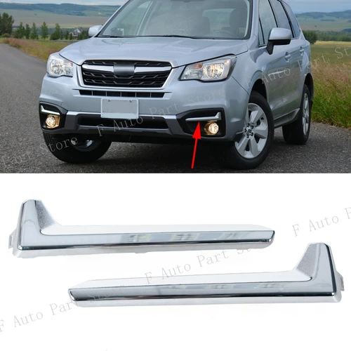 Imagen 1 del producto Para Subaru Forester 2016 2017 2018 luz antiniebla del parachoques delantero del coche tira decorativa tira embellecedora cromada 57708SG000 57708SG010