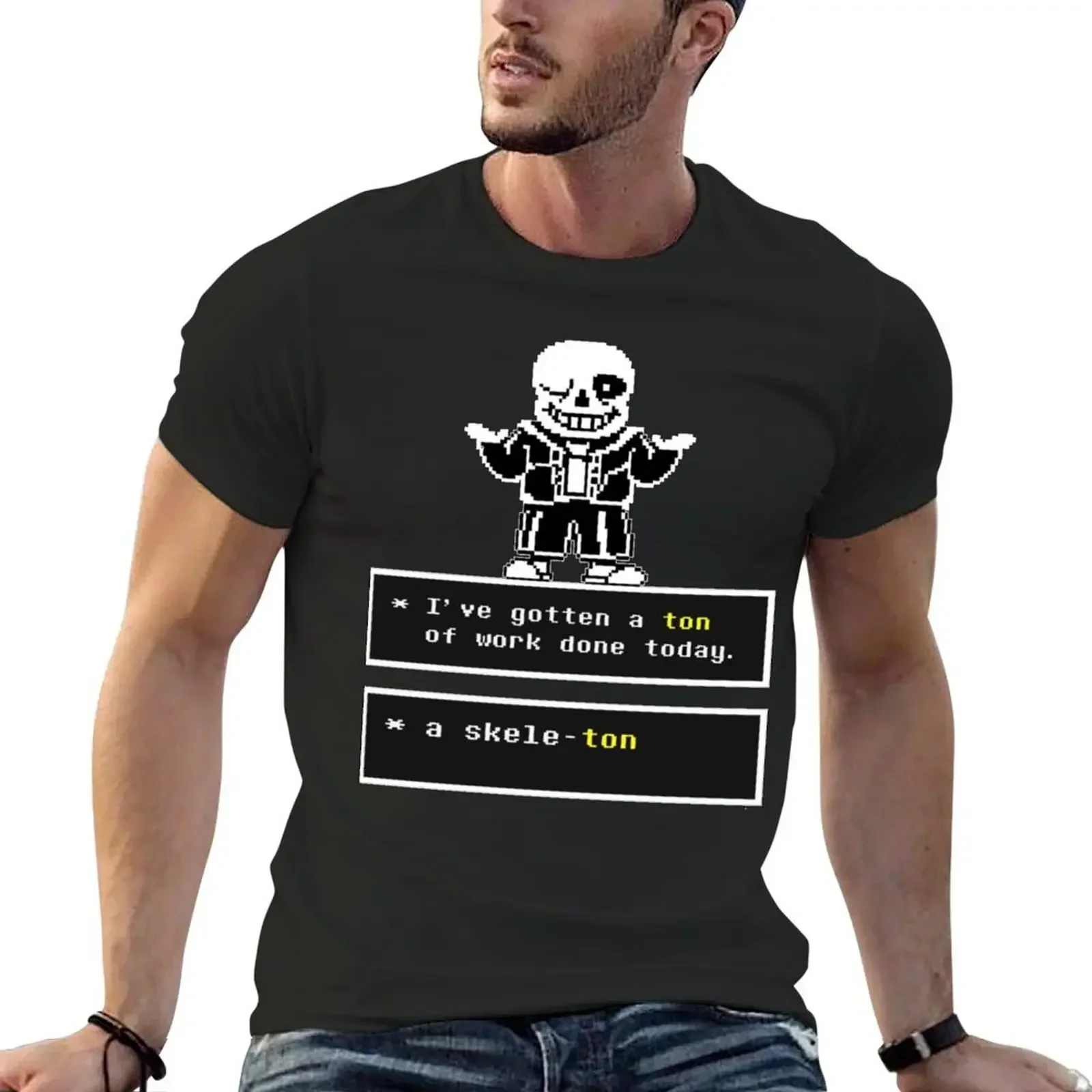 

Undertale Sans T-Shirt cotton graphic tees anime figures Aesthetic clothing mens workout shirts