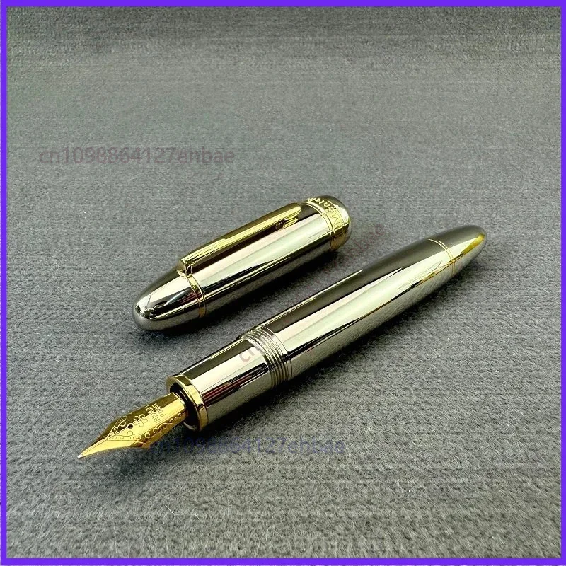 For Montefiore Full Metal Fountain Pen Iridium Gold F 0.6mm Nib Ink Absorption Pen Financial School Office Supplies Stationery