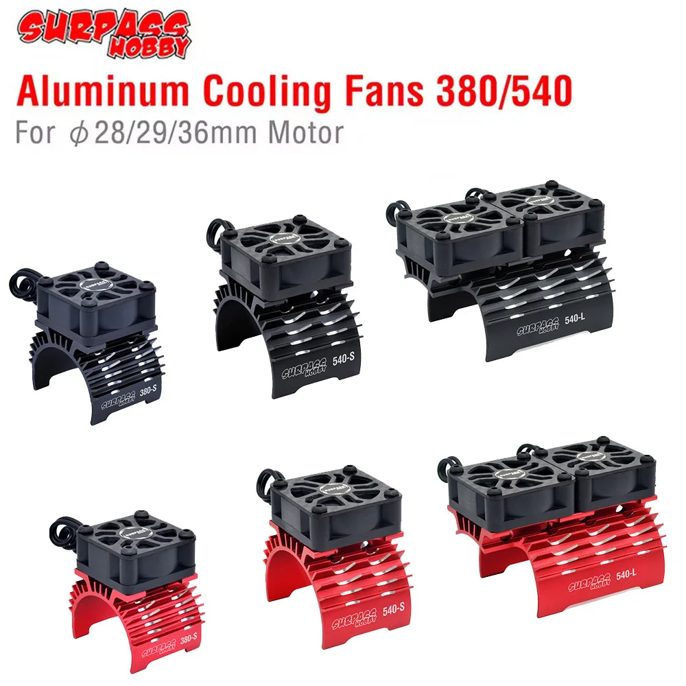SURPASS HOBBY 28mm/29mm/36mm Motor Fan Cooling Heatsink for RC 380 390 540 550 Brushless Motor