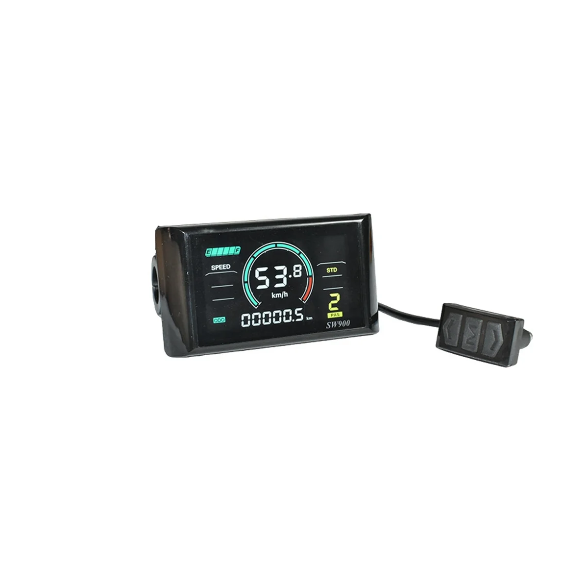 SW900 Color Screen LCD Display Control 24/36/48/60/72V Speedometer Wired Waterproof Plug Bicycle Accessories