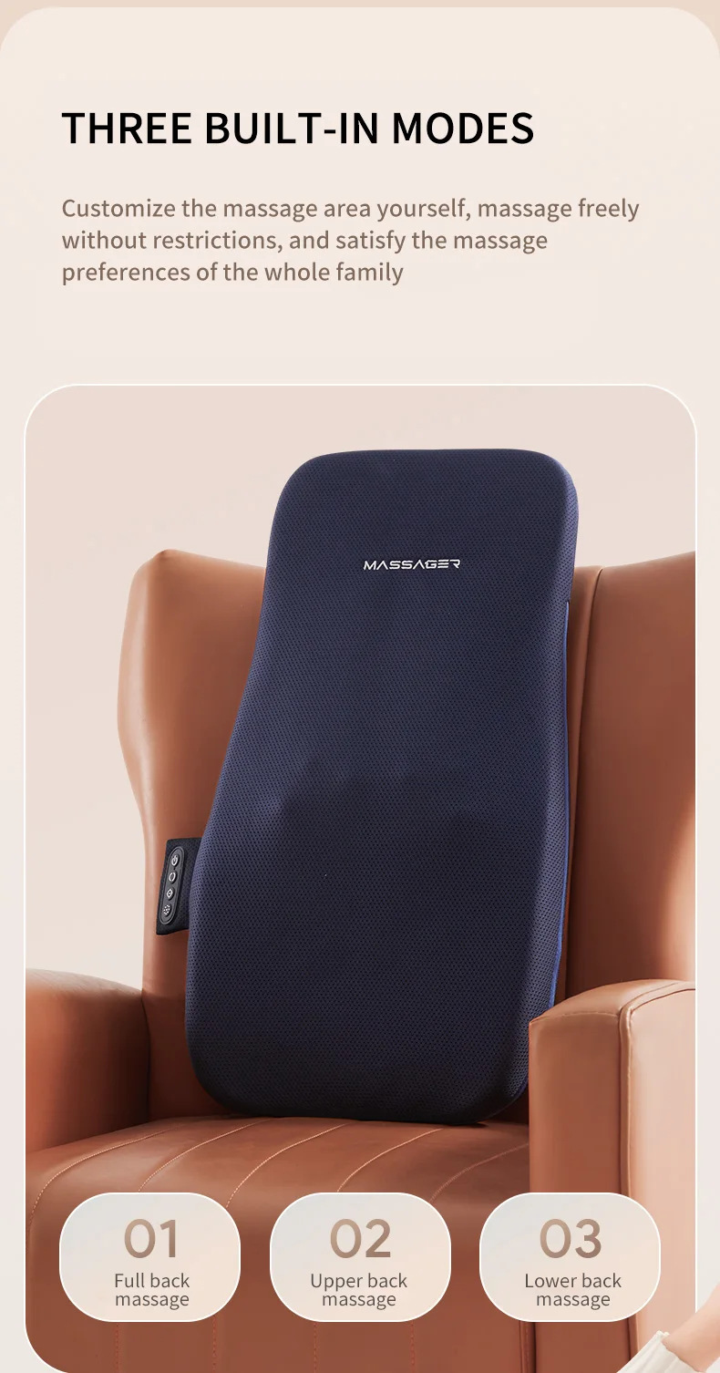 Jinkairui Back Massager Walk Up and Down Massage Cushion with Kneading Heat Neck Shoulder Full Body Massage Machine Spot Massage