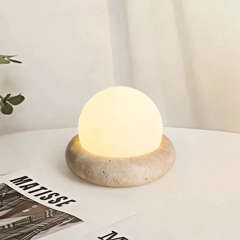 

Cream style bedroom bedside remote-controlled night light children's room, baby sleep, high-end feeling, rechargeable desk lamp