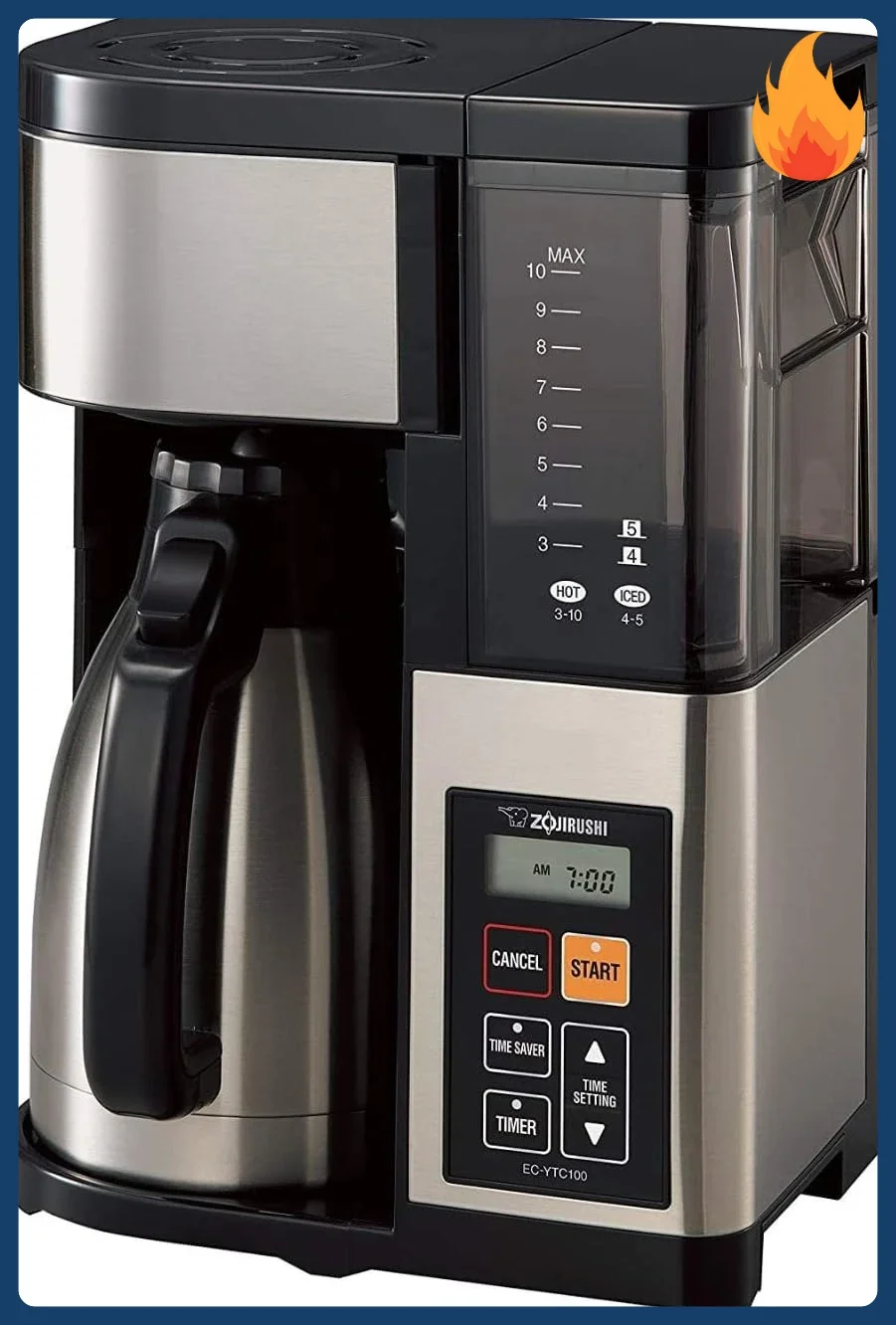 

[Discounted Price!]EC-YTC100XB 10-Cup Coffee Maker (Stainless Steel/Black)