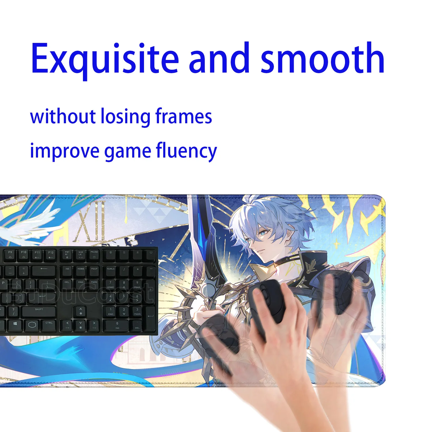 Alas Mouse Anime Game Honkai Star Rail Phainon Karpet Pc Cetak HD Alas Mouse Laptop Keyboard Aksesori Kantor Alas Meja Overlock