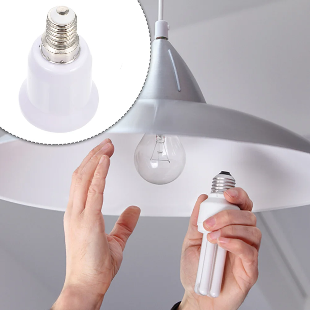 

4Pcs Light Socket Adapter E14 to E27 Lamp Base Converter Light Bulb Holder Converter for Home Office Retail Hotel Lighting