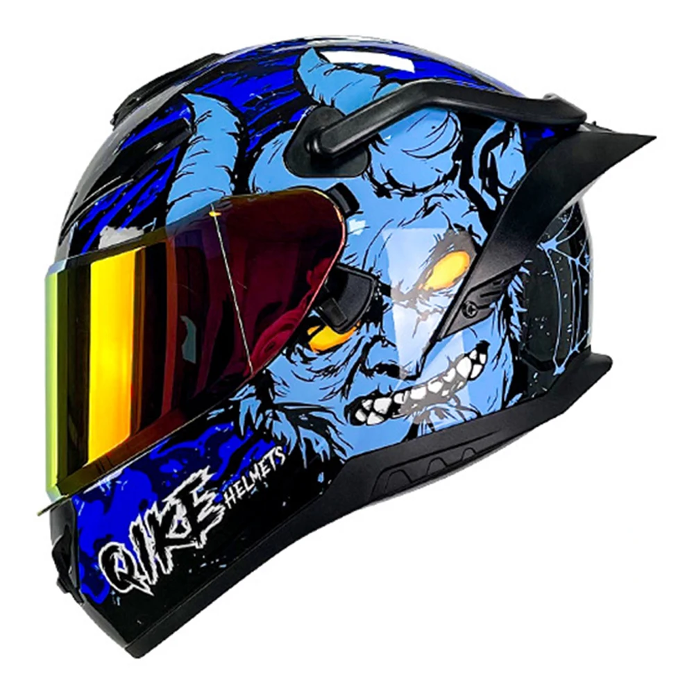 Portable Demon Helmet Full Face Motocross Helmet Wear-Resistant Biker Kask Breathable Racing Kask Anti-Fall Motorcycle Helmets