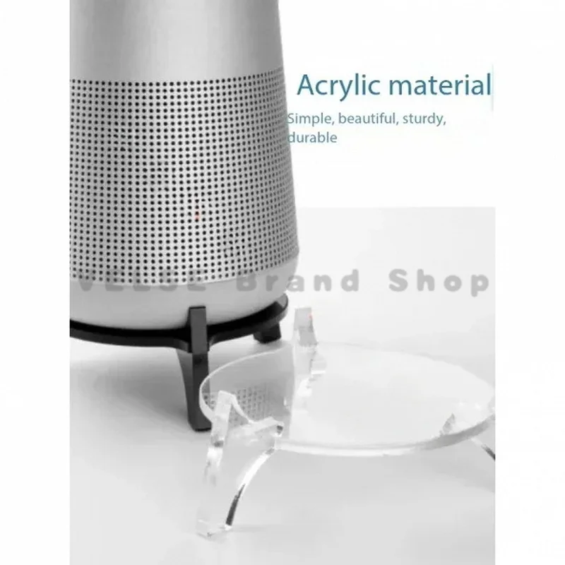WYORESY High Transparent Acrylic Desktop Holder For Bose SoundLink Revolve+Speaker Polished Edge Elegant Household Audio Support