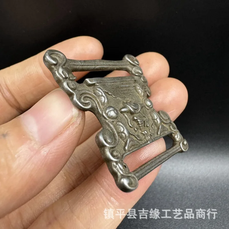 Nepal Tibetan Style Engraved Double Pestle Four Methods Pendant Necklace Retro Iron Jewelry