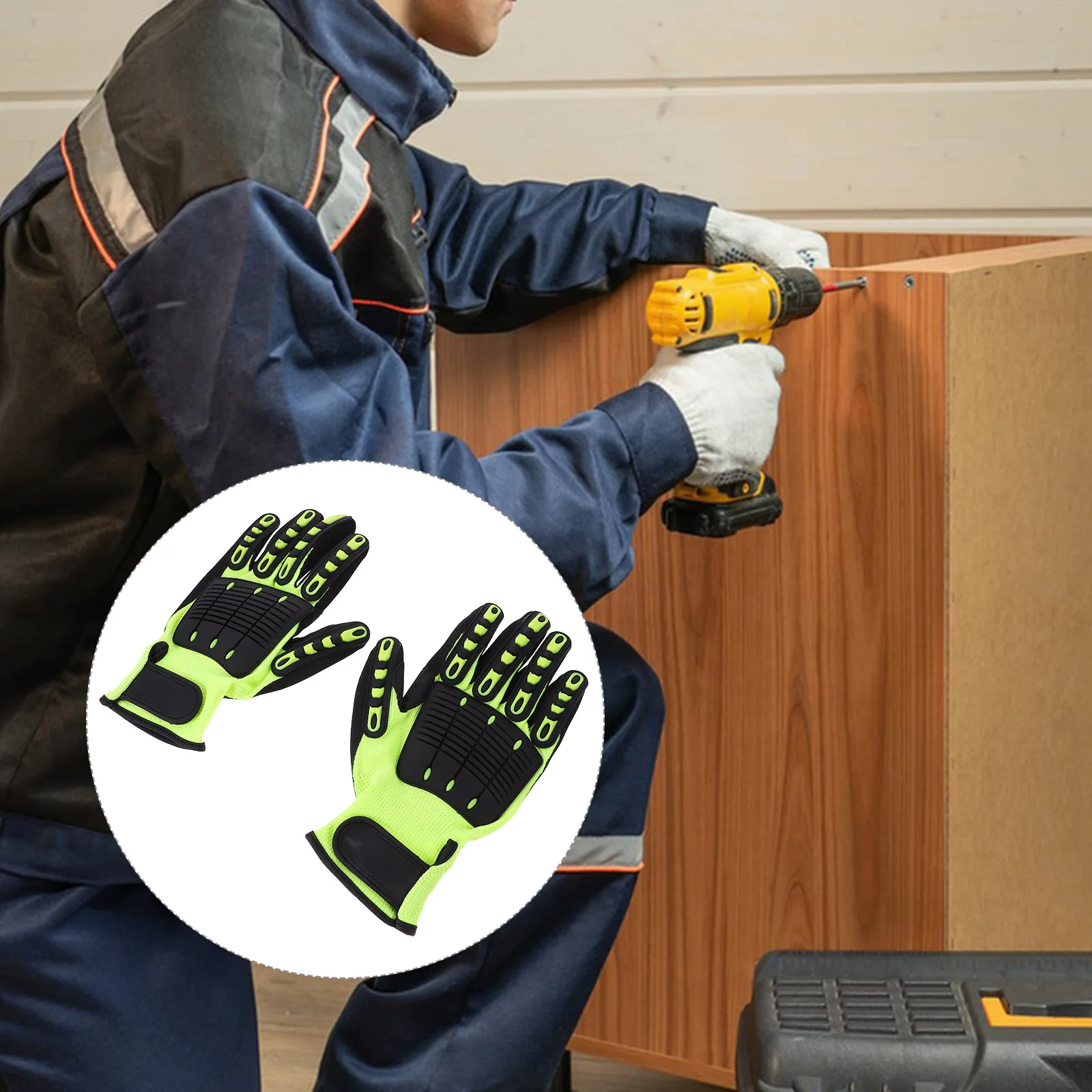 

1 Pair Anti-Collision Cut Resistant Work Slip-Resistant Durable Breathable Gardening For Men Outdoor Protective Gloves Garden